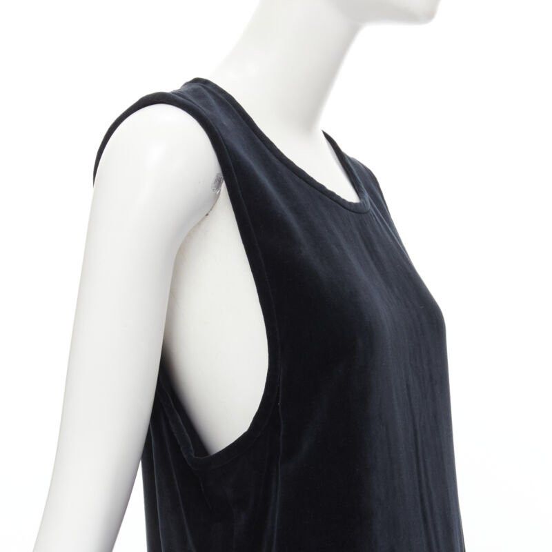 Comme des Garcons vintage COMME DES GARCONS 1980's black velvet asymmetric dropped armhole dress S Size M / US 6-8 / IT 42-44 - 2 Thumbnail