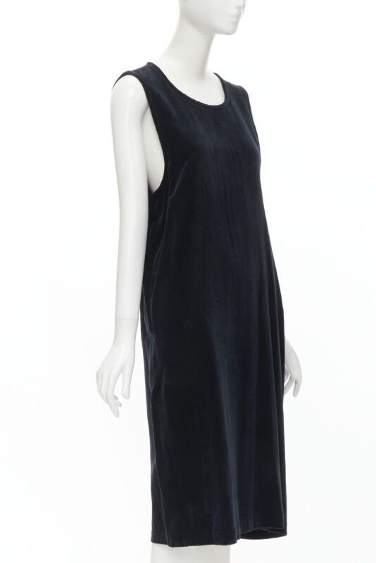 Comme des Garcons vintage COMME DES GARCONS 1980's black velvet asymmetric dropped armhole dress S Size M / US 6-8 / IT 42-44 - 3 Thumbnail