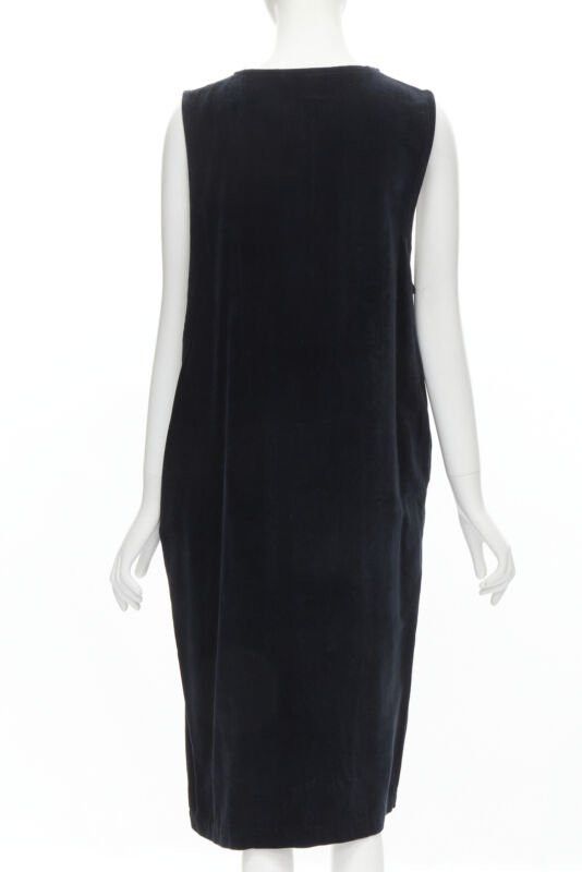 Comme des Garcons vintage COMME DES GARCONS 1980's black velvet asymmetric dropped armhole dress S Size M / US 6-8 / IT 42-44 - 5 Thumbnail