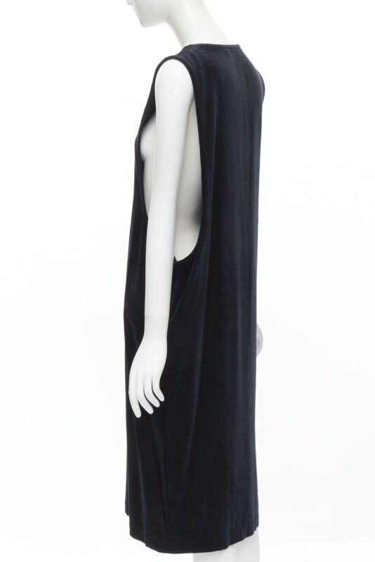 Comme des Garcons vintage COMME DES GARCONS 1980's black velvet asymmetric dropped armhole dress S Size M / US 6-8 / IT 42-44 - 6 Thumbnail