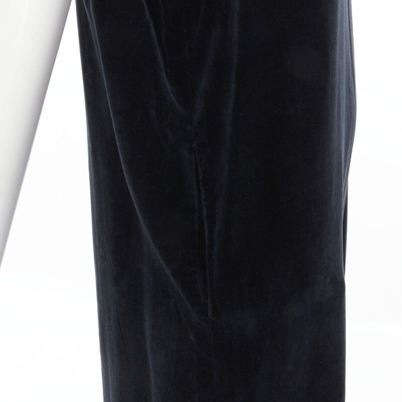 Comme des Garcons vintage COMME DES GARCONS 1980's black velvet asymmetric dropped armhole dress S Size M / US 6-8 / IT 42-44 - 8 Thumbnail