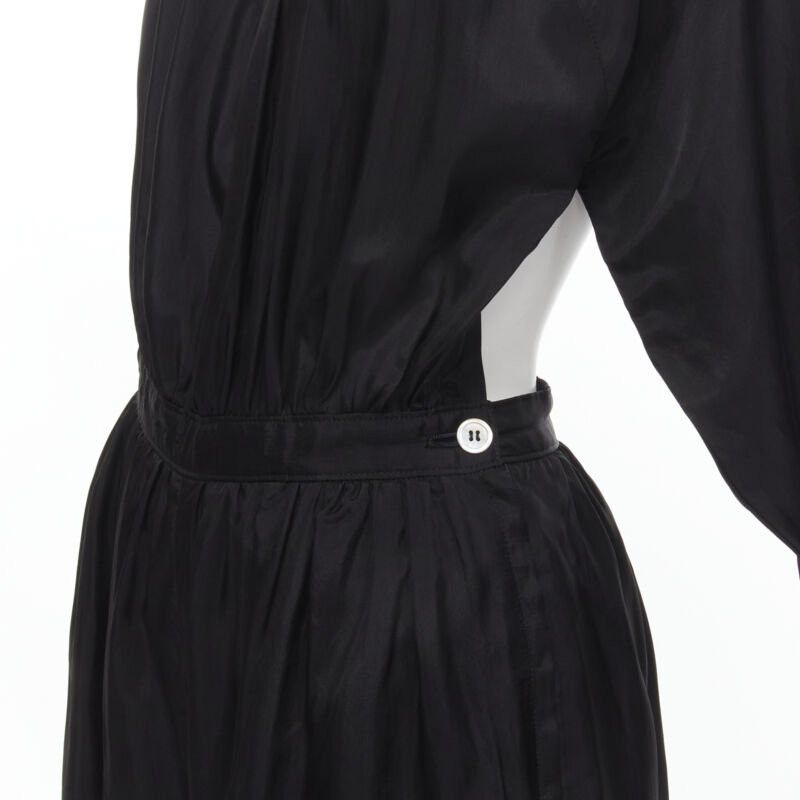 Comme des Garcons vintage COMME DES GARCONS TRICOT 1989 black rayon open back wide leg jumpsuit M Size 28" / US 6 / IT 42 - 8 Thumbnail