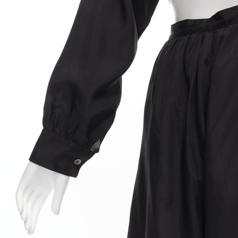 Comme des Garcons vintage COMME DES GARCONS TRICOT 1989 black rayon open back wide leg jumpsuit M Size 28" / US 6 / IT 42 - 9 Thumbnail