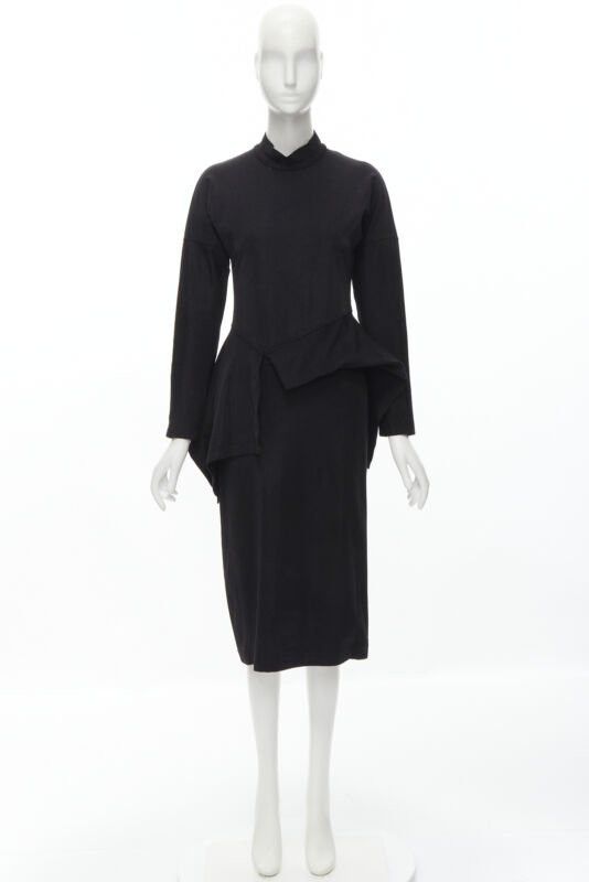 Comme des Garcons vintage COMME DES GARCONS 1980's mock neck asymmetric peplum midi dress M Size M / US 6-8 / IT 42-44 - 12 Thumbnail