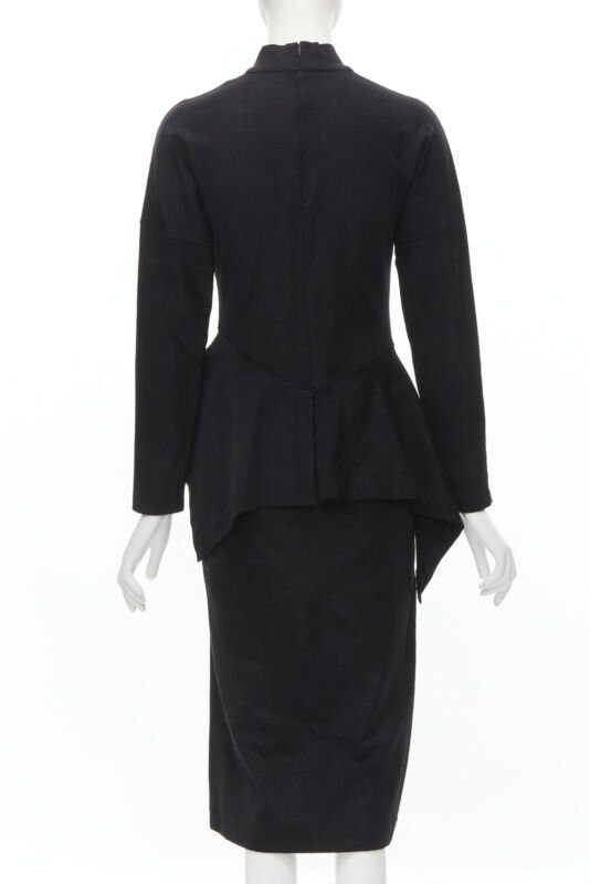 Comme des Garcons vintage COMME DES GARCONS 1980's mock neck asymmetric peplum midi dress M Size M / US 6-8 / IT 42-44 - 5 Thumbnail
