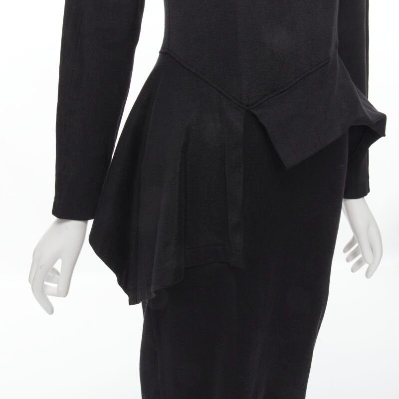 Comme des Garcons vintage COMME DES GARCONS 1980's mock neck asymmetric peplum midi dress M Size M / US 6-8 / IT 42-44 - 2 Thumbnail