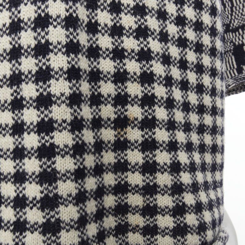 Comme des Garcons COMME DES GARCONS Tricot Vintage 1980s grey intarsia checker sweater M Size M / US 6-8 / IT 42-44 - 8 Thumbnail