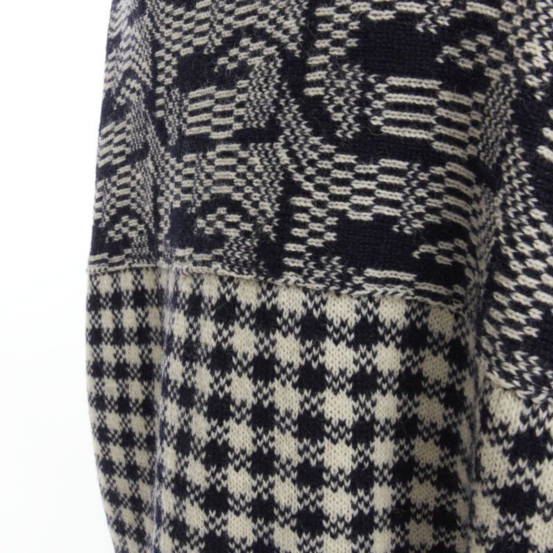 Comme des Garcons COMME DES GARCONS Tricot Vintage 1980s grey intarsia checker sweater M Size M / US 6-8 / IT 42-44 - 9 Thumbnail