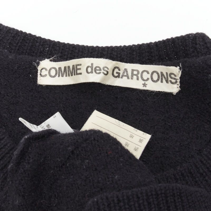 Comme des Garcons vintage COMME DES GARCONS 1980s bubble patchwork shrunken boiled wool sweater Size M / US 6-8 / IT 42-44 - 8 Thumbnail