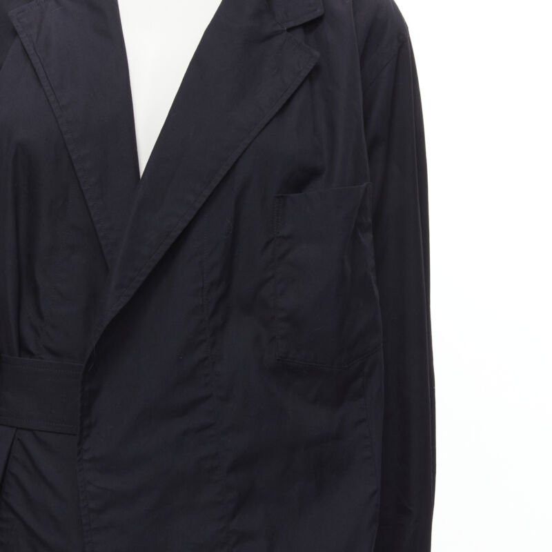 Comme des Garcons COMME DES GARCONS Vintage 1980s black asymmetric belted deconstructed blazer M Size M / US 6-8 / IT 42-44 - 9 Thumbnail