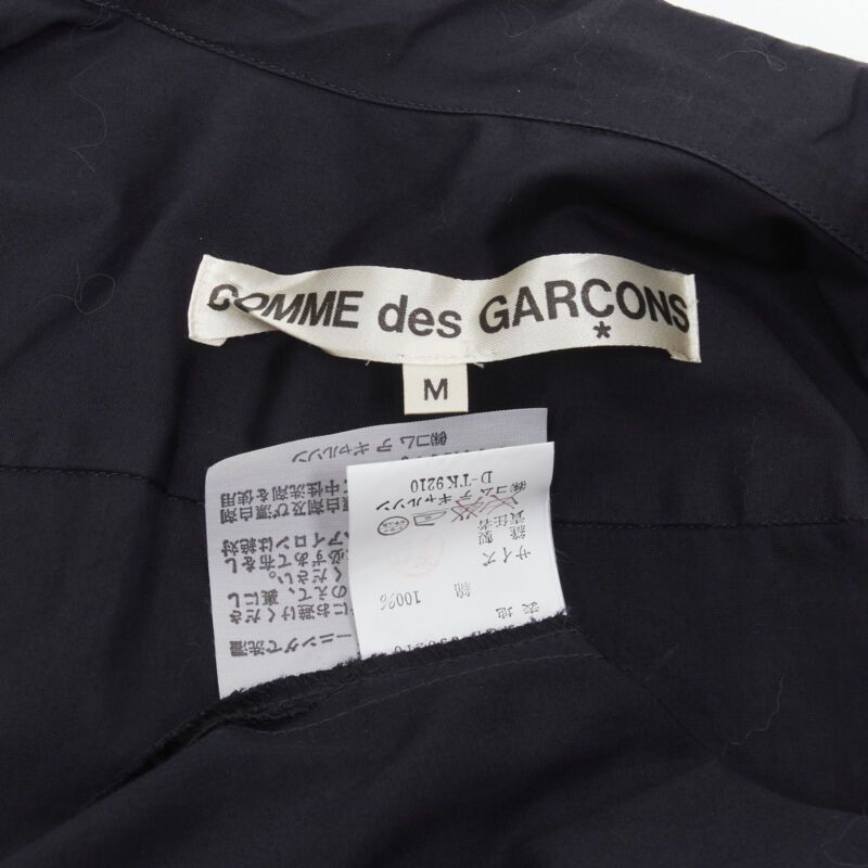 Comme des Garcons COMME DES GARCONS Vintage 1980s black asymmetric belted deconstructed blazer M Size M / US 6-8 / IT 42-44 - 12 Thumbnail