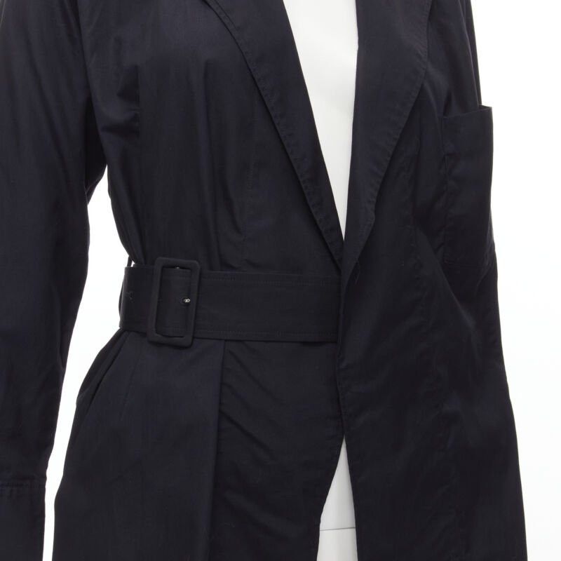 Comme des Garcons COMME DES GARCONS Vintage 1980s black asymmetric belted deconstructed blazer M Size M / US 6-8 / IT 42-44 - 2 Thumbnail