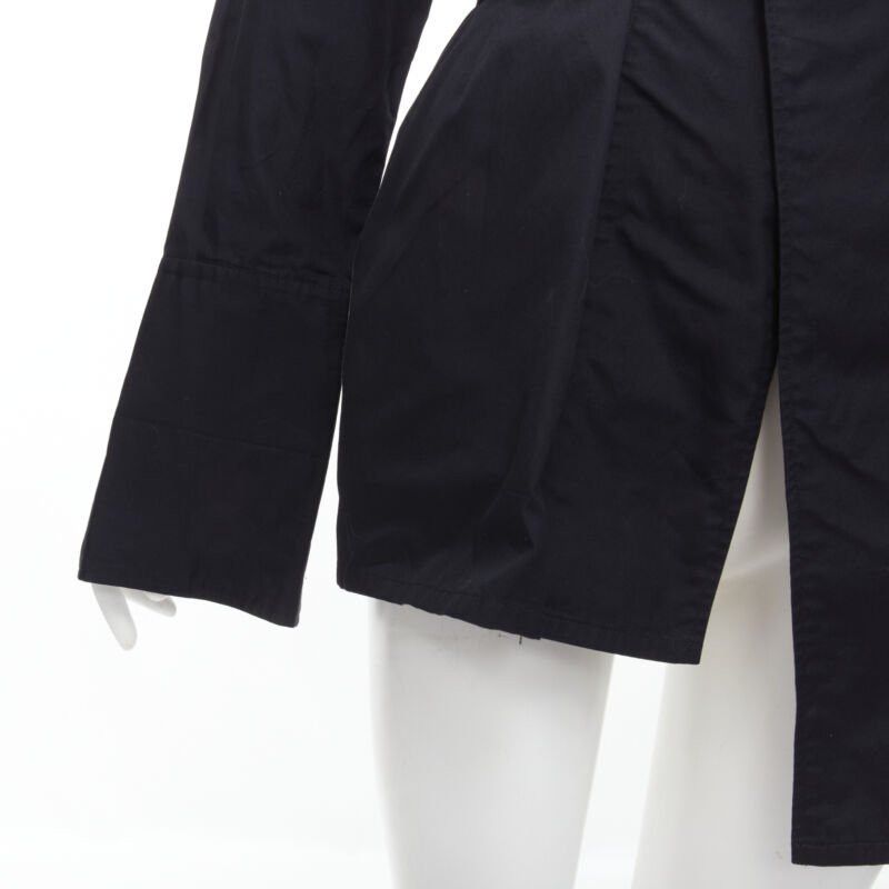 Comme des Garcons COMME DES GARCONS Vintage 1980s black asymmetric belted deconstructed blazer M Size M / US 6-8 / IT 42-44 - 11 Thumbnail