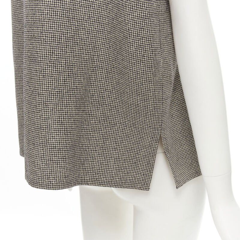 Comme des Garcons COMME DES GARCONS Vintage grey houndstooth bell button foldover boxy vest Size M / US 6-8 / IT 42-44 - 9 Thumbnail