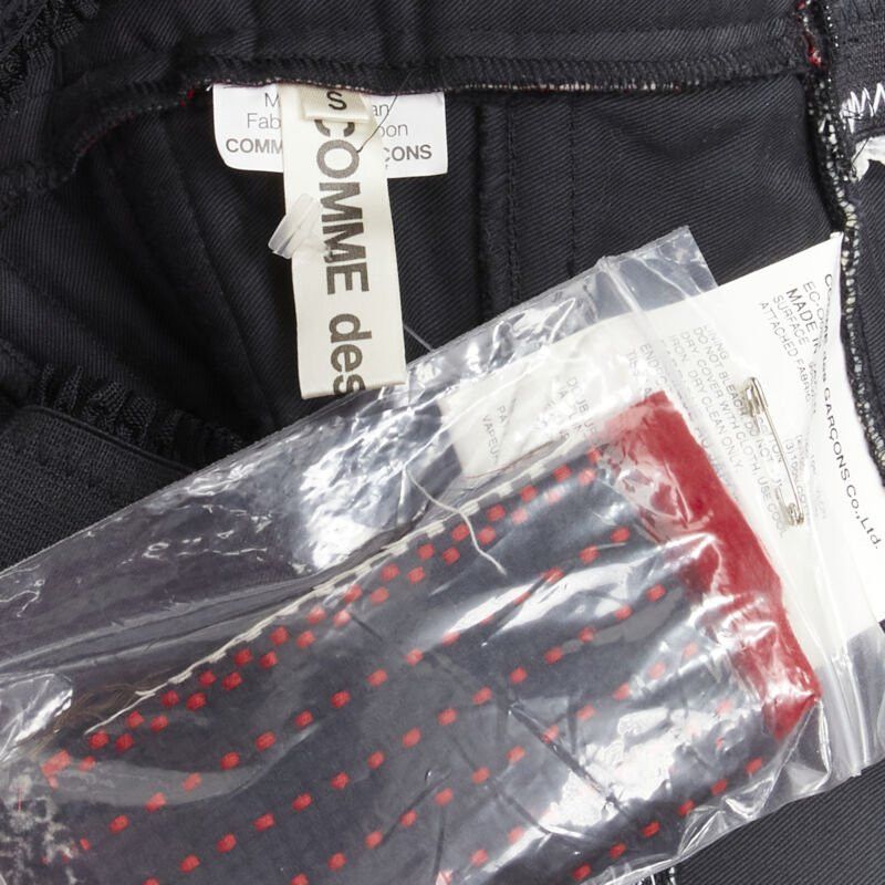 Comme des Garcons COME DES GARCONS 2001 Runway Vintage red velvet tweed deconstructed corset S Size S / US 4 / IT 40 - 12 Thumbnail