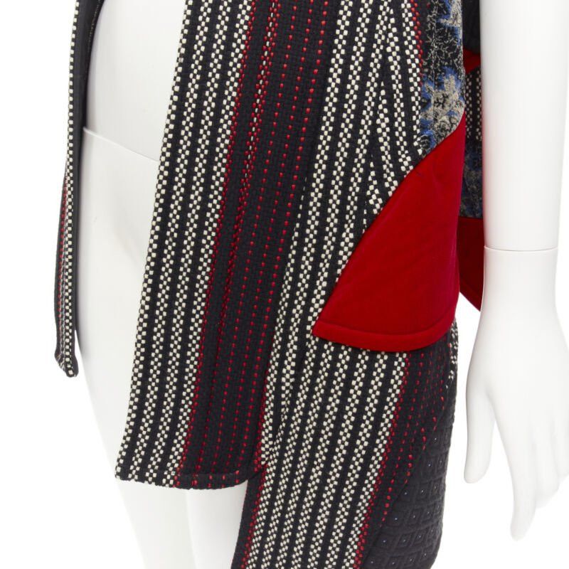 Comme des Garcons COME DES GARCONS 2001 Runway Vintage red velvet tweed deconstructed corset S Size S / US 4 / IT 40 - 7 Thumbnail