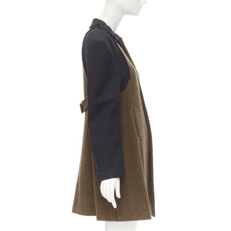 Comme des Garcons COMME DES GARCONS 1993 Runway Vintage herringbone reconstructed sleeve coat S Size S / US 4 / IT 40 - 4 Thumbnail