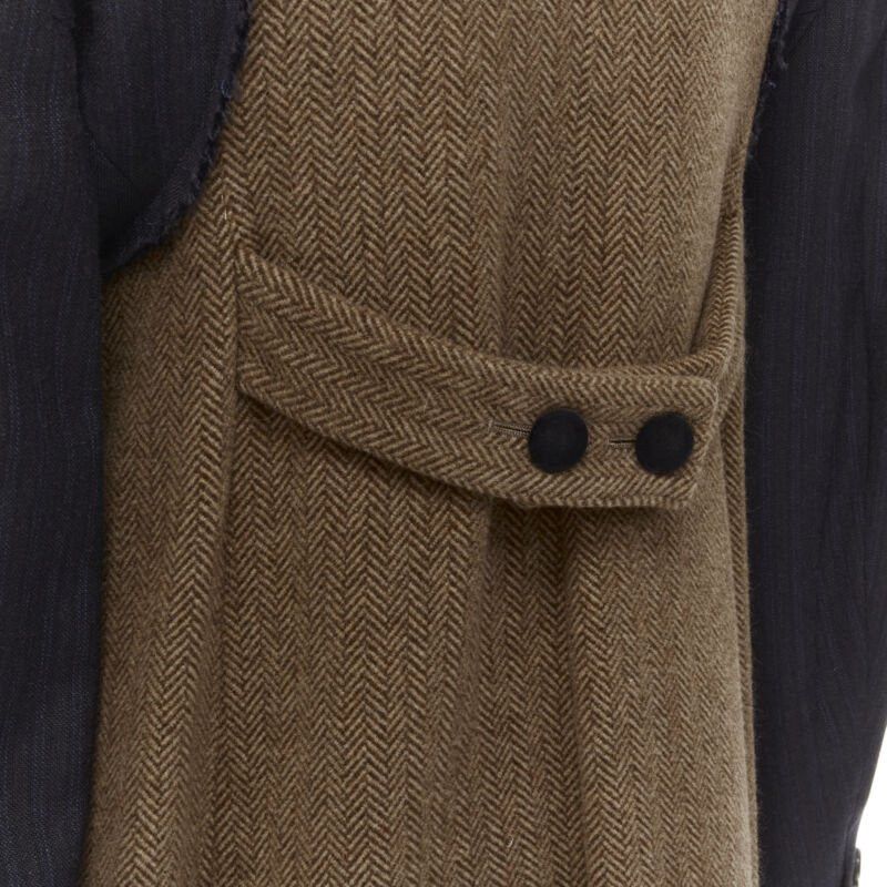 Comme des Garcons COMME DES GARCONS 1993 Runway Vintage herringbone reconstructed sleeve coat S Size S / US 4 / IT 40 - 8 Thumbnail
