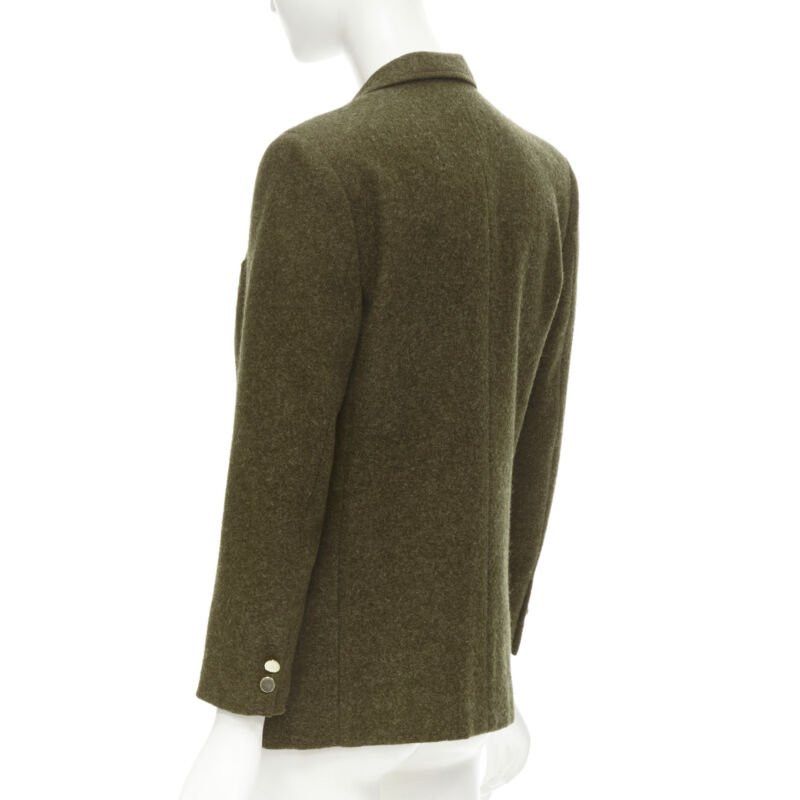 Comme des Garcons COMME DES GARCONS Vintage moss brown wool felt gold double breasted blazer M Size M / US 6-8 / IT 42-44 - 6 Thumbnail