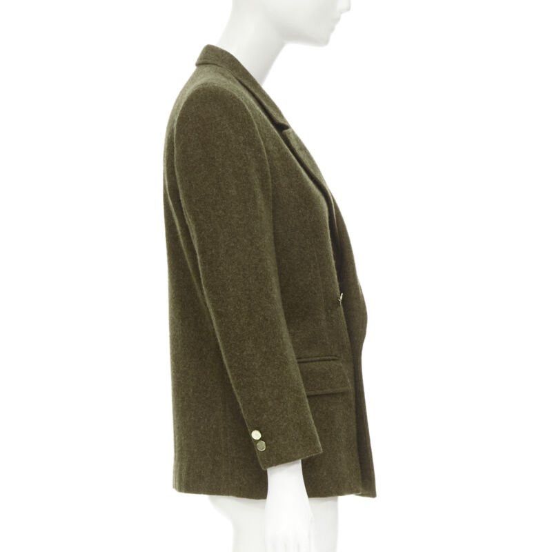 Comme des Garcons COMME DES GARCONS Vintage moss brown wool felt gold double breasted blazer M Size M / US 6-8 / IT 42-44 - 4 Thumbnail
