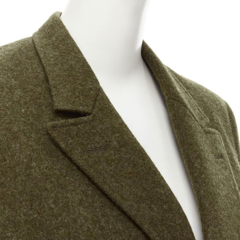 Comme des Garcons COMME DES GARCONS Vintage moss brown wool felt gold double breasted blazer M Size M / US 6-8 / IT 42-44 - 2 Thumbnail