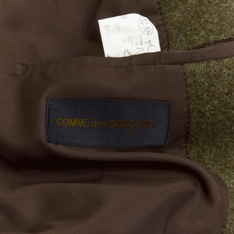 Comme des Garcons COMME DES GARCONS Vintage moss brown wool felt gold double breasted blazer M Size M / US 6-8 / IT 42-44 - 9 Thumbnail