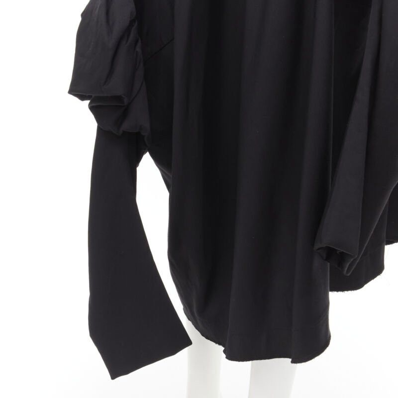 Comme des Garcons COMME DES GARCONS 2004 Vintage black rayon ruffle floral extra sleeve skirt S Size 27" / US 4 / IT 40 - 7 Thumbnail