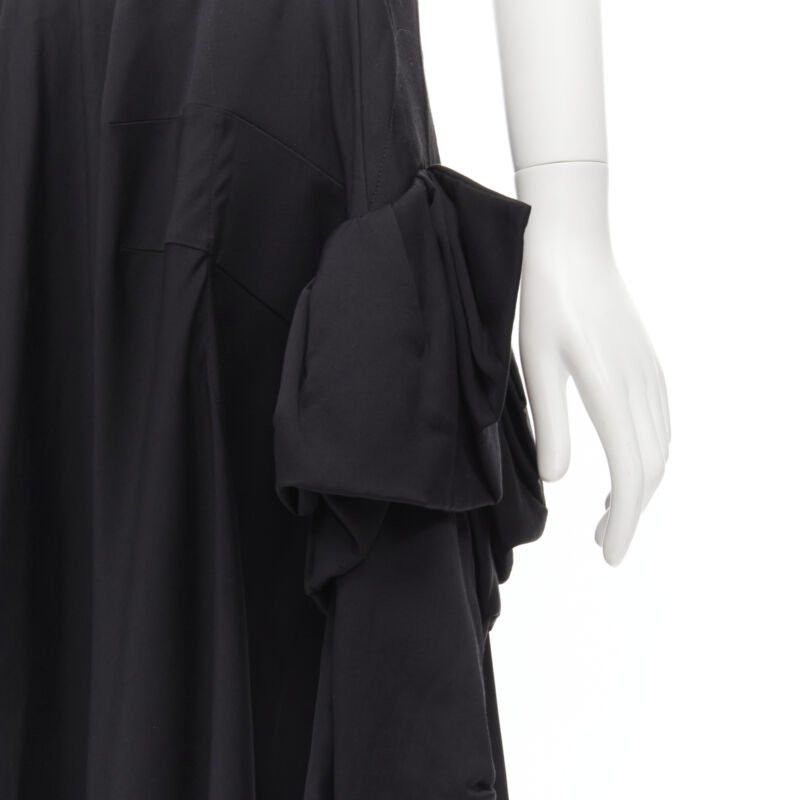 Comme des Garcons COMME DES GARCONS 2004 Vintage black rayon ruffle floral extra sleeve skirt S Size 27" / US 4 / IT 40 - 2 Thumbnail