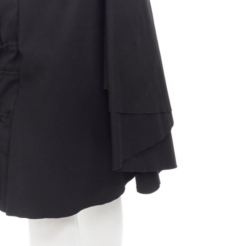 JUNYA WATANABE 1999 Runway Vintage black 3D origami pleated wrap skirt