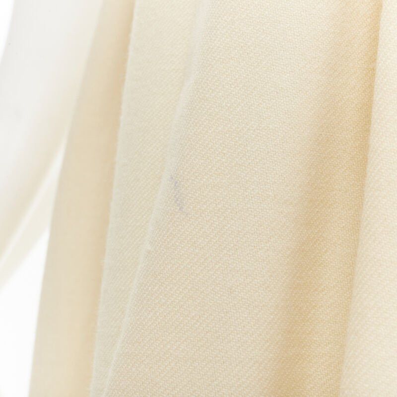 Comme des Garcons COMME DES GARCINS 1988 Runway Vintage cream black lattice lace flared skirt S Size 26" / US 2 / IT 38 - 9 Thumbnail