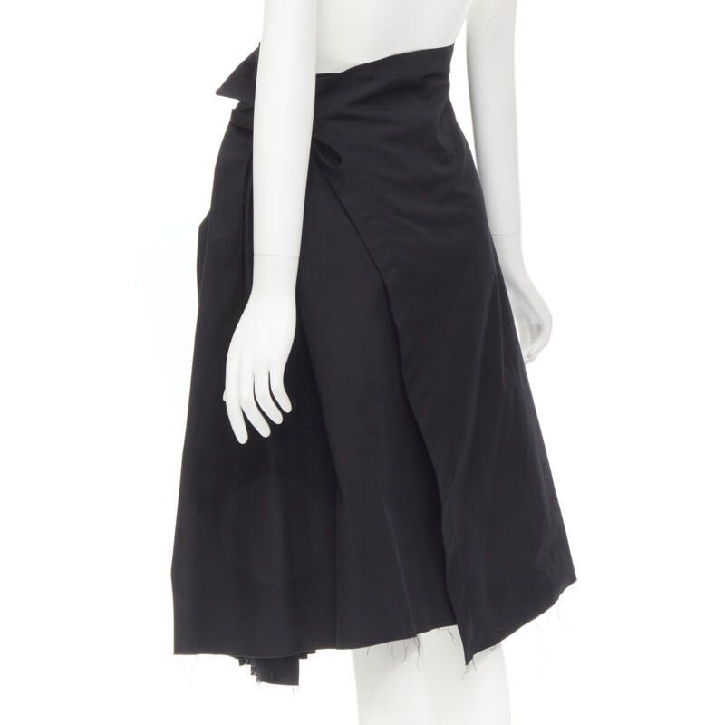 Junya Watanabe JUNYA WATANABE 1998 Runway Vintage black Madame Grey draped pleat skirt Size 27" / US 4 / IT 40 - 6 Thumbnail