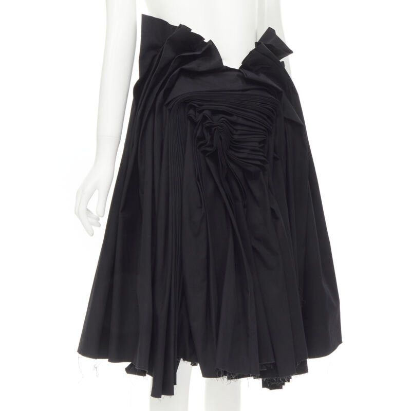 Junya Watanabe JUNYA WATANABE 1998 Runway Vintage black Madame Grey draped pleat skirt Size 27" / US 4 / IT 40 - 3 Thumbnail