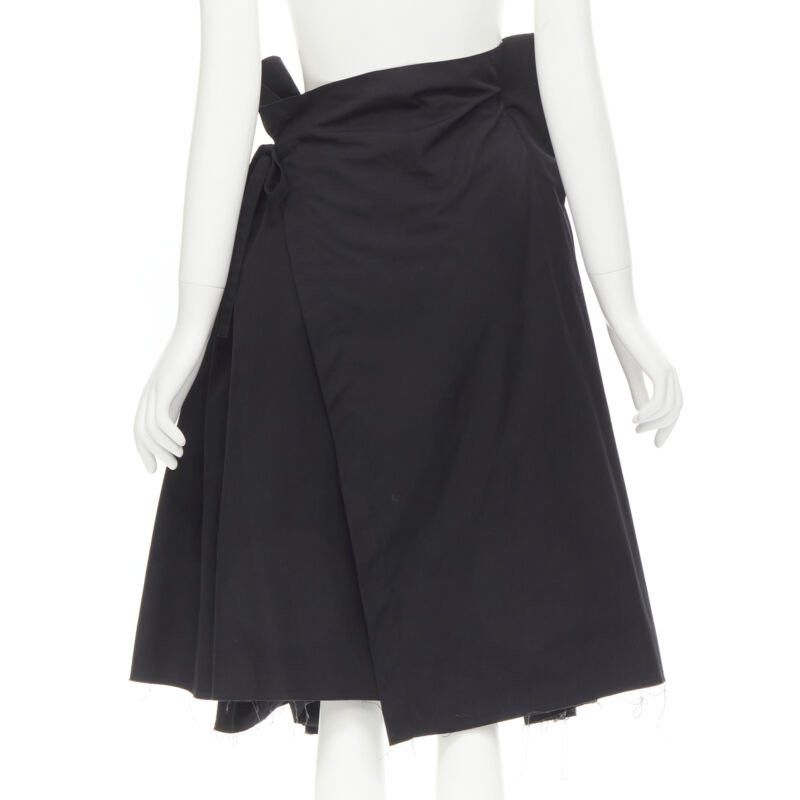 Junya Watanabe JUNYA WATANABE 1998 Runway Vintage black Madame Grey draped pleat skirt Size 27" / US 4 / IT 40 - 5 Thumbnail