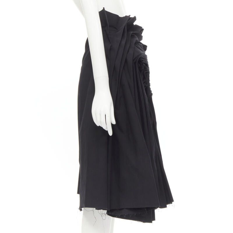 Junya Watanabe JUNYA WATANABE 1998 Runway Vintage black Madame Grey draped pleat skirt Size 27" / US 4 / IT 40 - 4 Thumbnail