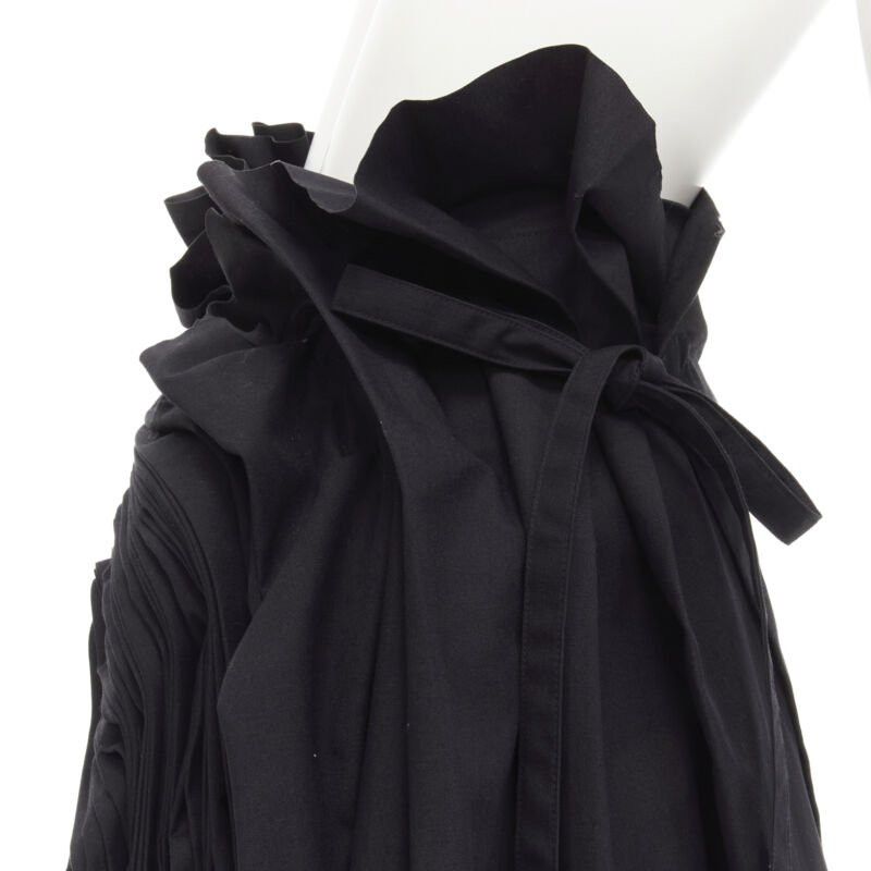 Junya Watanabe JUNYA WATANABE 1998 Runway Vintage black Madame Grey draped pleat skirt Size 27" / US 4 / IT 40 - 7 Thumbnail