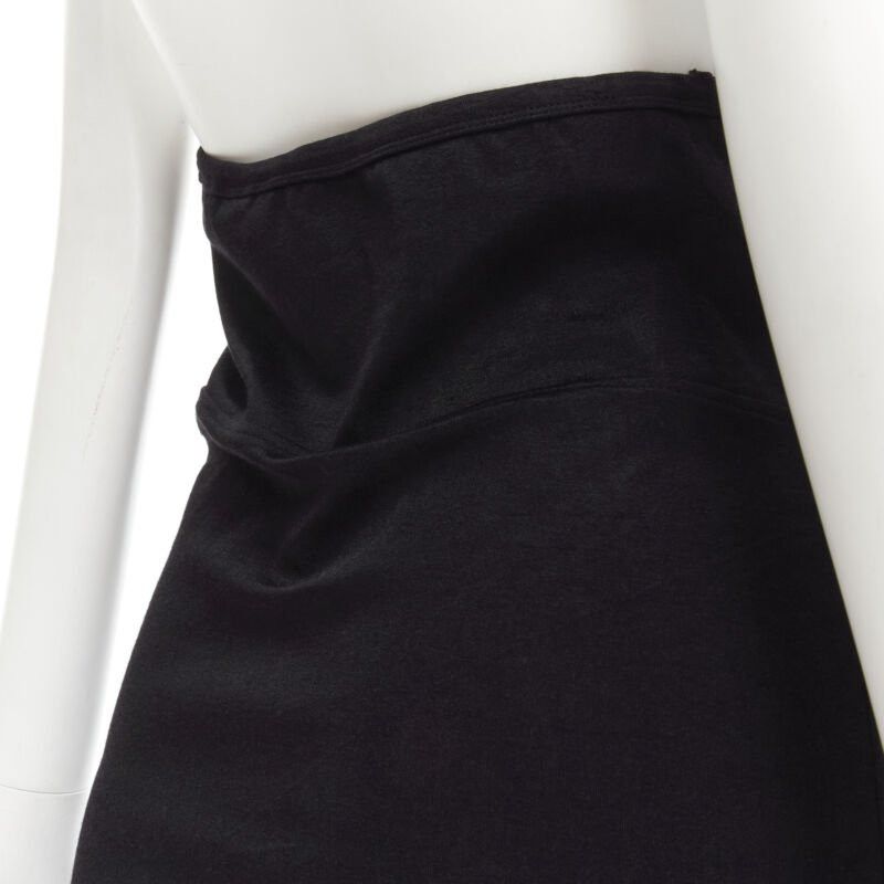 Comme des Garcons COMME DES GARCONS 1980s Vintage black nylon cotton halter bias skirt dress Size 26" / US 2 / IT 38 - 7 Thumbnail