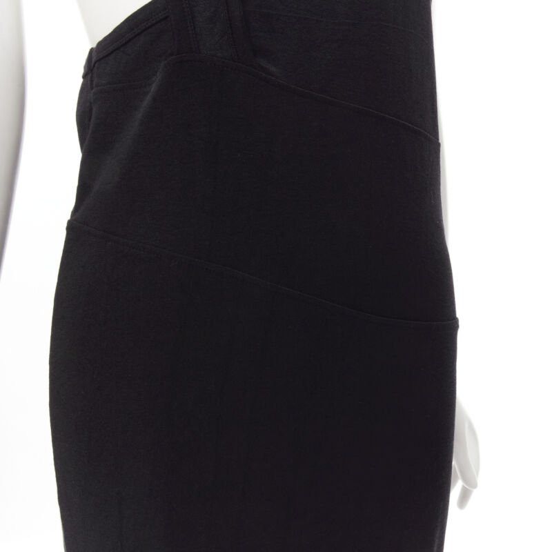 Comme des Garcons COMME DES GARCONS 1980s Vintage black nylon cotton halter bias skirt dress Size 26" / US 2 / IT 38 - 8 Thumbnail