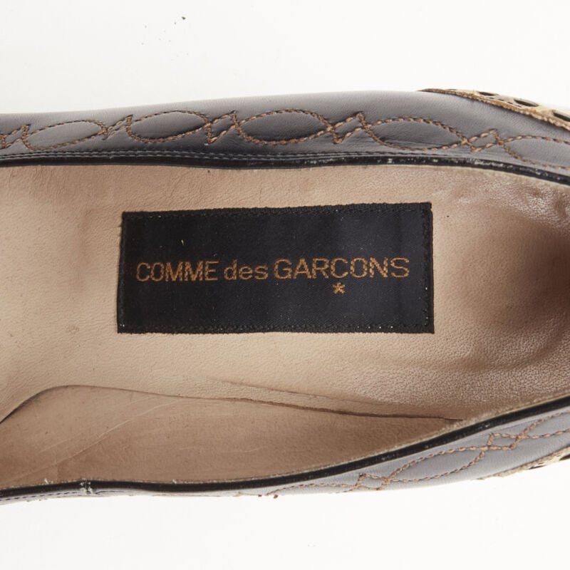 Comme des Garcons COMME DES GARCONS Vintage 1970s black leather western cuban heel JP24 EU36.5 Size US 6.5 / IT 36.5 - 9 Thumbnail