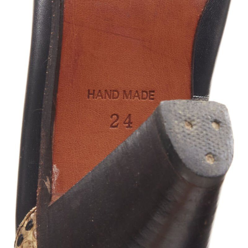 Comme des Garcons COMME DES GARCONS Vintage 1970s black leather western cuban heel JP24 EU36.5 Size US 6.5 / IT 36.5 - 10 Thumbnail