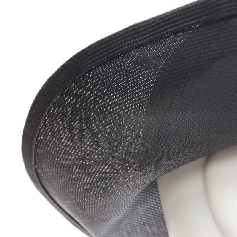 Yohji Yamamoto YOHJI YAMAMOTO 1980's Vintage black coated raffia curled brim fedora hat 58cm Size ONE SIZE - 6 Thumbnail