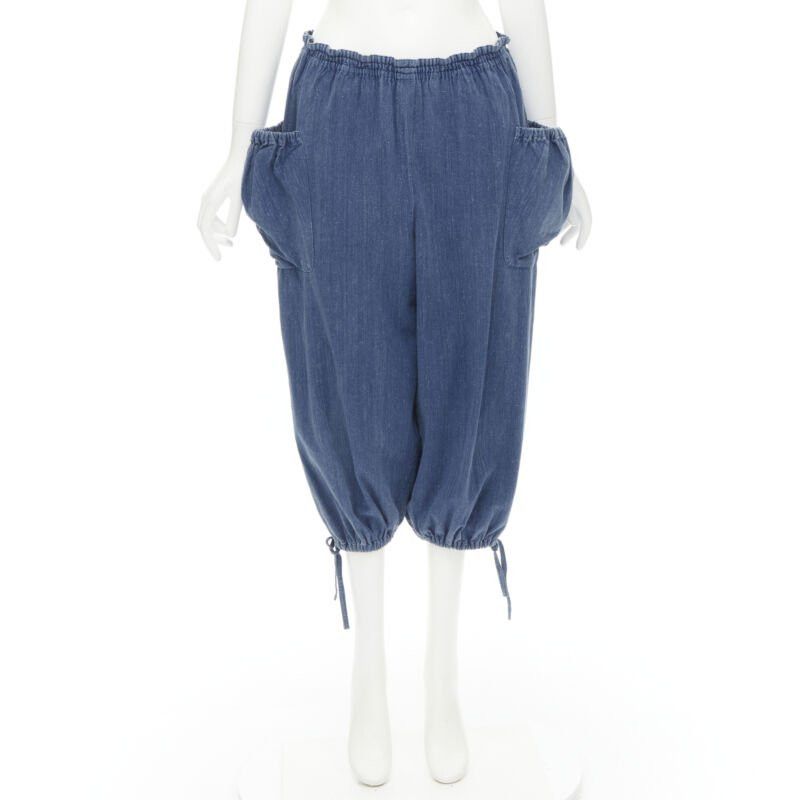 Comme des Garcons COMME DES GARCONS 1980's Vintage blue washed denim cargo bubble jeans Size 27" / US 4 / IT 40 - 9 Thumbnail