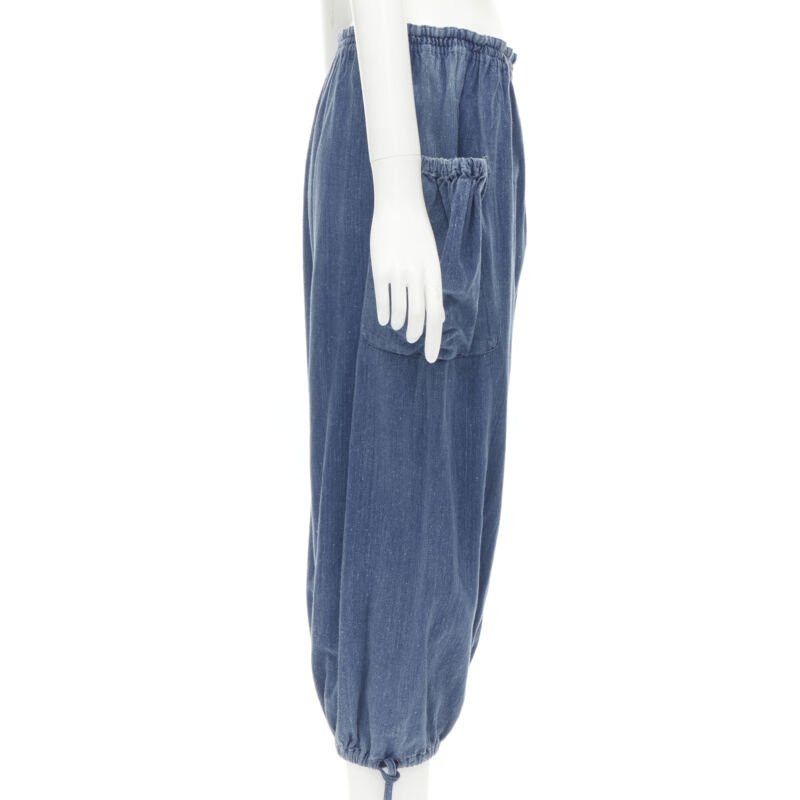 Comme des Garcons COMME DES GARCONS 1980's Vintage blue washed denim cargo bubble jeans Size 27" / US 4 / IT 40 - 4 Thumbnail