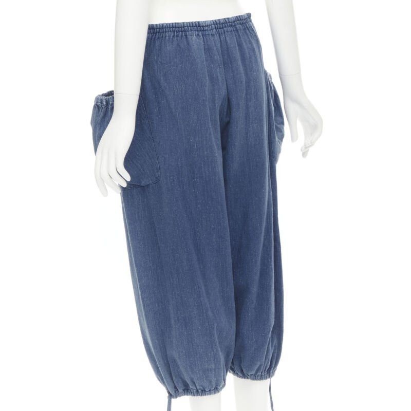 Comme des Garcons COMME DES GARCONS 1980's Vintage blue washed denim cargo bubble jeans Size 27" / US 4 / IT 40 - 6 Thumbnail