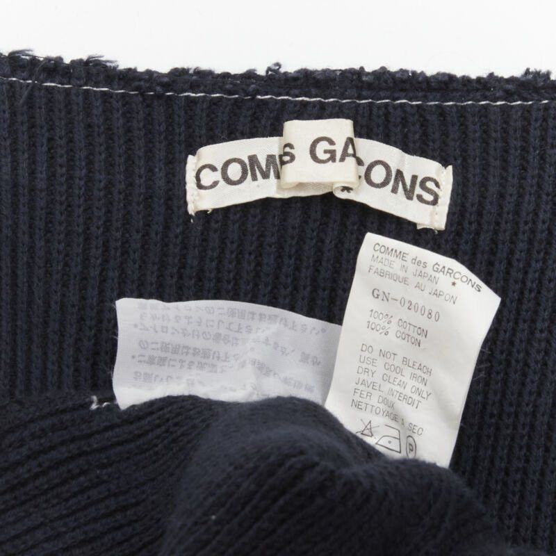Comme des Garcons COMME DES GARCONS 1980's Vintage white frayed seams patchwork boxy sweater top M Size M / US 6-8 / IT 42-44 - 8 Thumbnail
