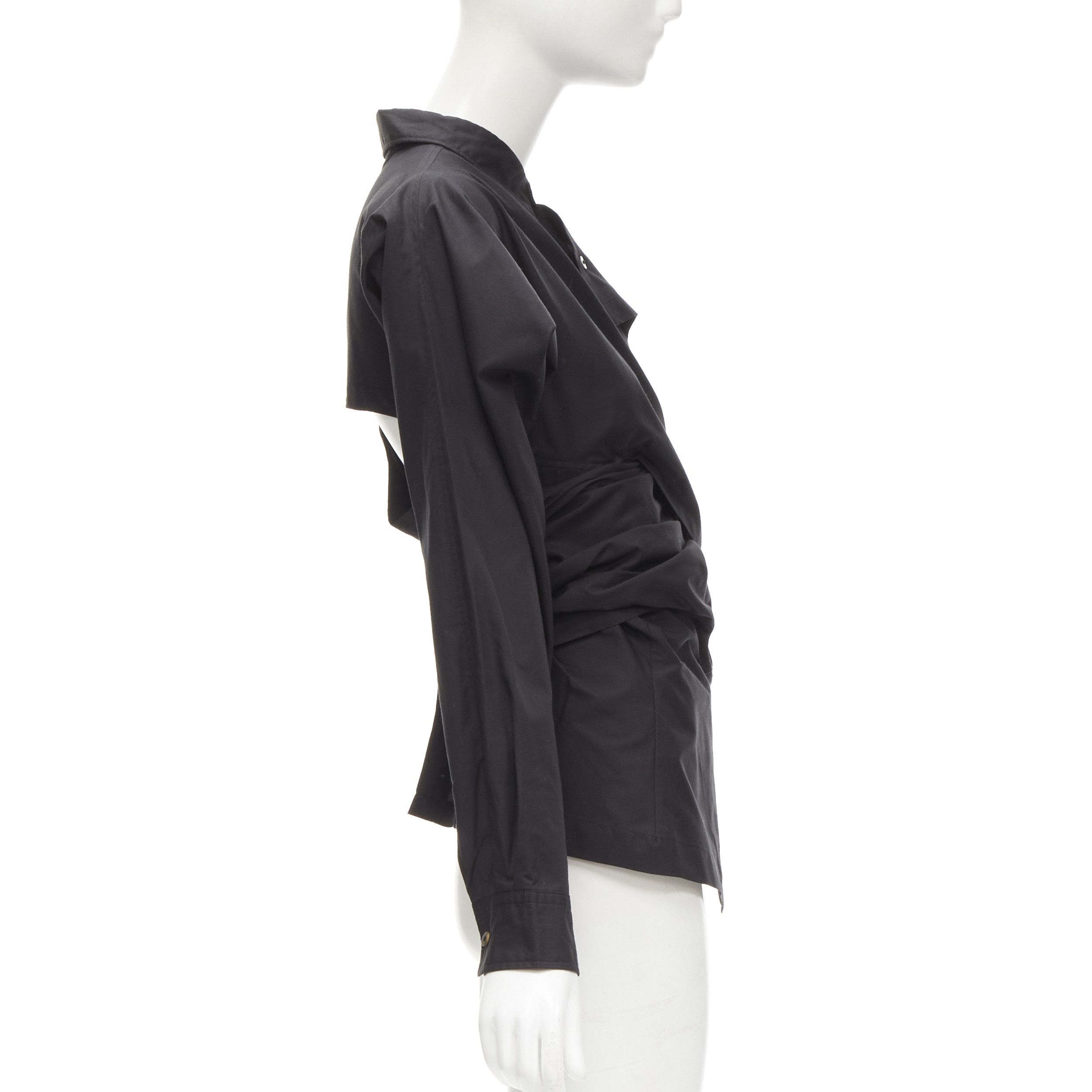 Comme des Garcons COMME DES GARCONS Vintage 1980's deconstructed wrap bias placket cutout shirt M Size M / US 6-8 / IT 42-44 - 5 Thumbnail