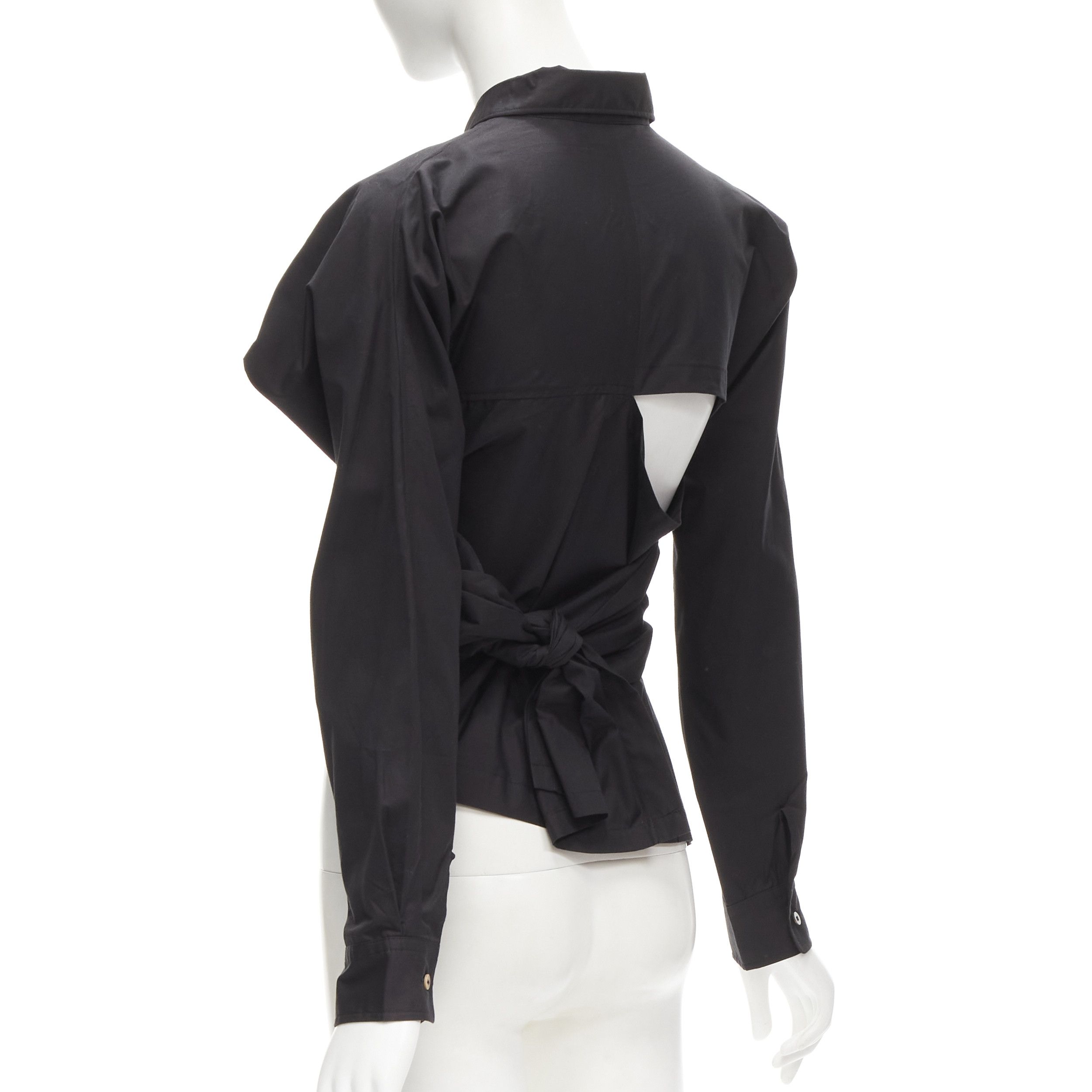 Comme des Garcons COMME DES GARCONS Vintage 1980's deconstructed wrap bias placket cutout shirt M Size M / US 6-8 / IT 42-44 - 8 Thumbnail