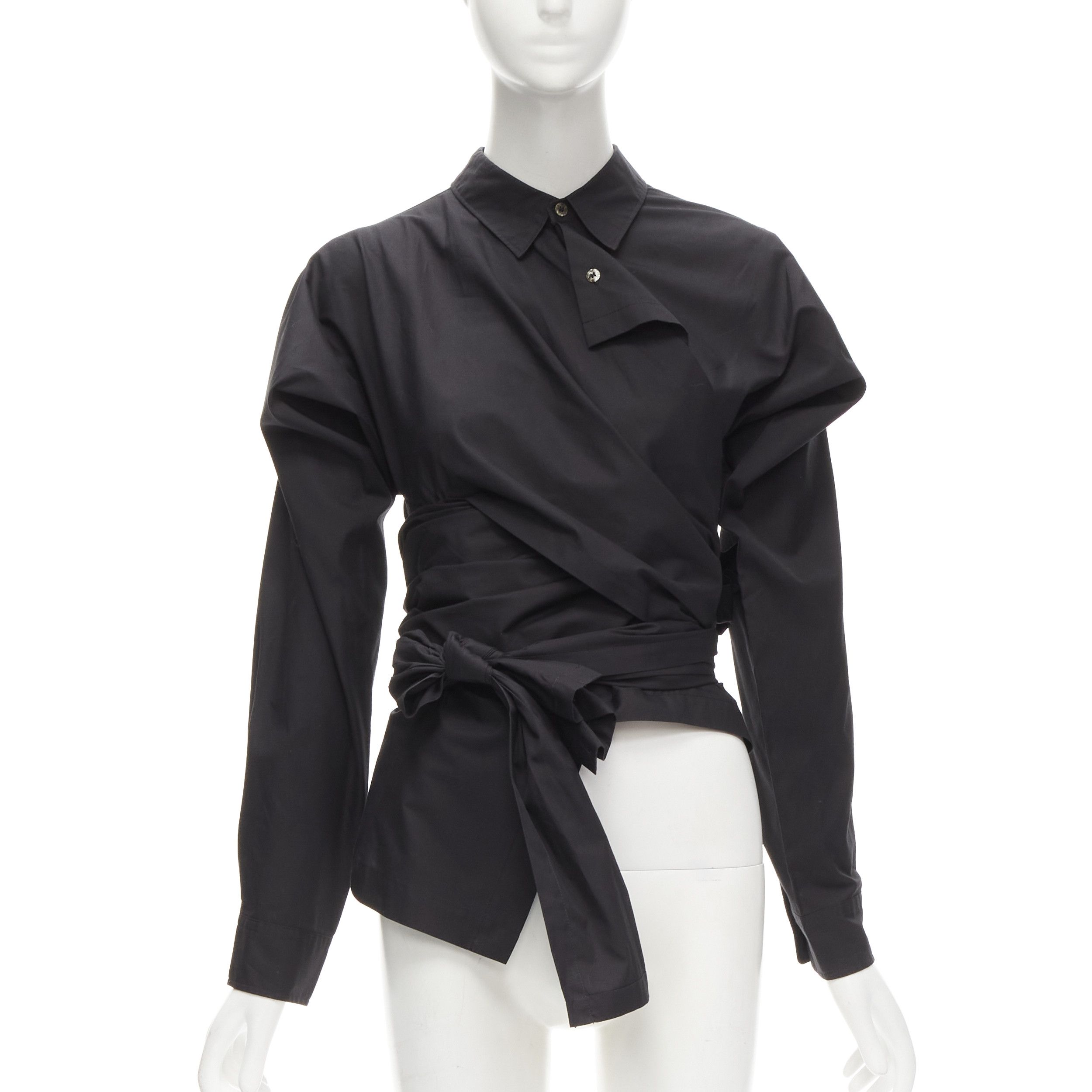 Comme des Garcons COMME DES GARCONS Vintage 1980's deconstructed wrap bias placket cutout shirt M Size M / US 6-8 / IT 42-44 - 3 Thumbnail