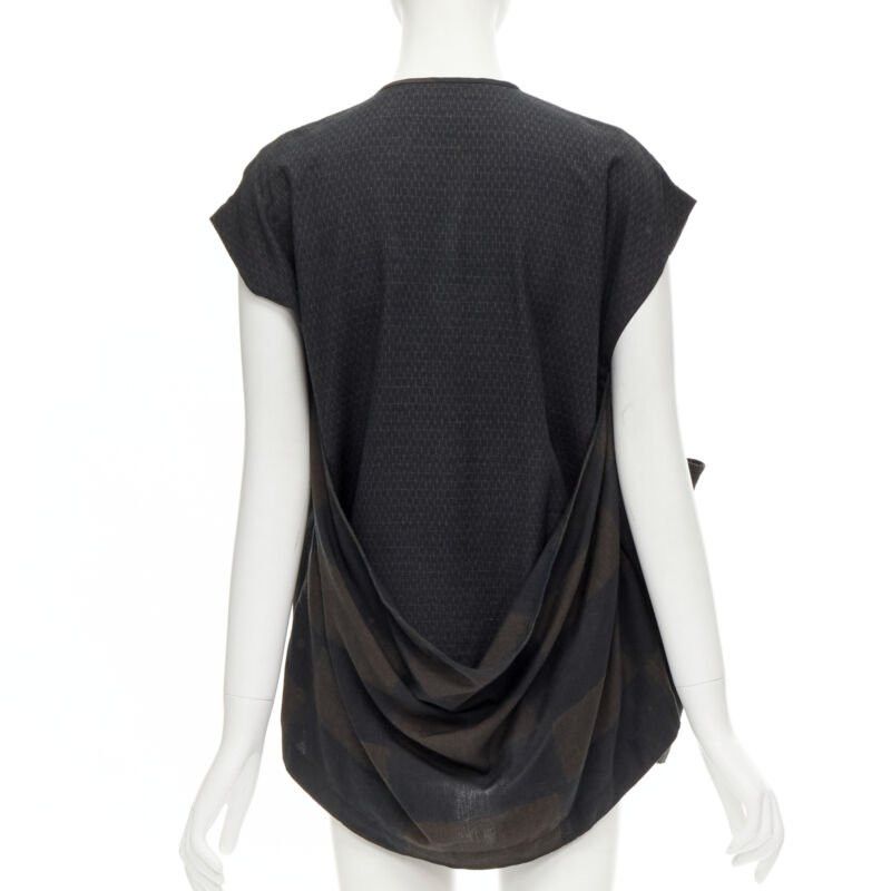Comme des Garcons COMME DES GARCONS 1980's Vintage green checked wrap front draped vest top S Size S / US 4 / IT 40 - 5 Thumbnail