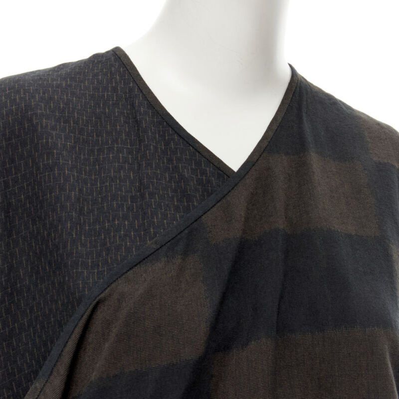 Comme des Garcons COMME DES GARCONS 1980's Vintage green checked wrap front draped vest top S Size S / US 4 / IT 40 - 7 Thumbnail