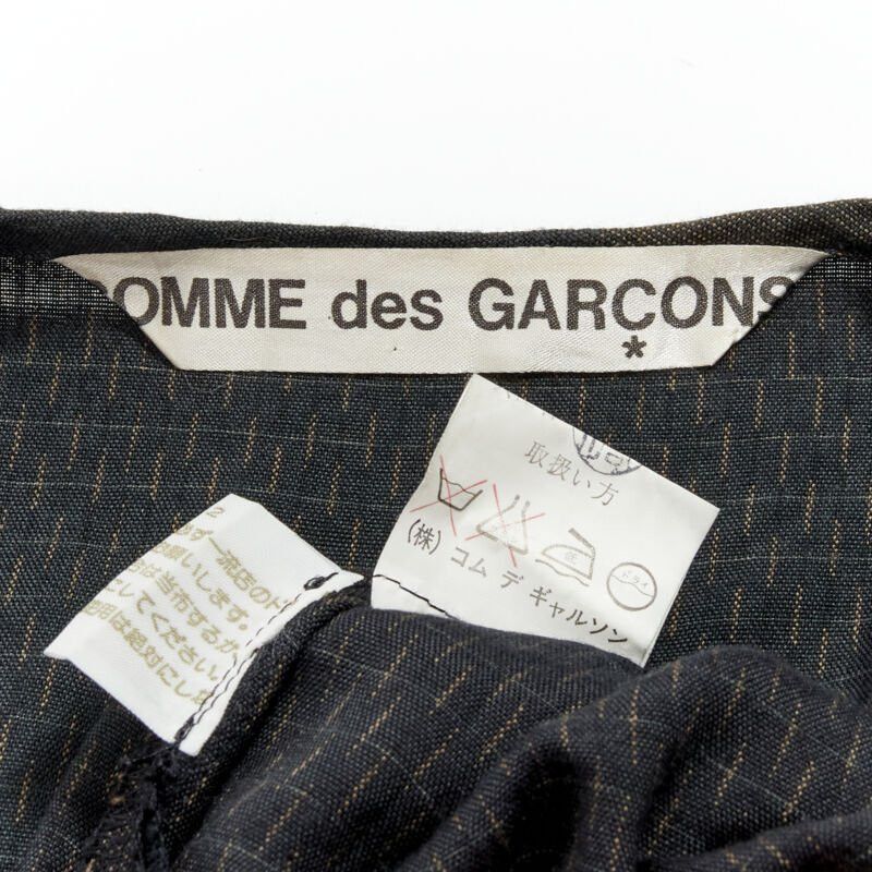 Comme des Garcons COMME DES GARCONS 1980's Vintage green checked wrap front draped vest top S Size S / US 4 / IT 40 - 9 Thumbnail